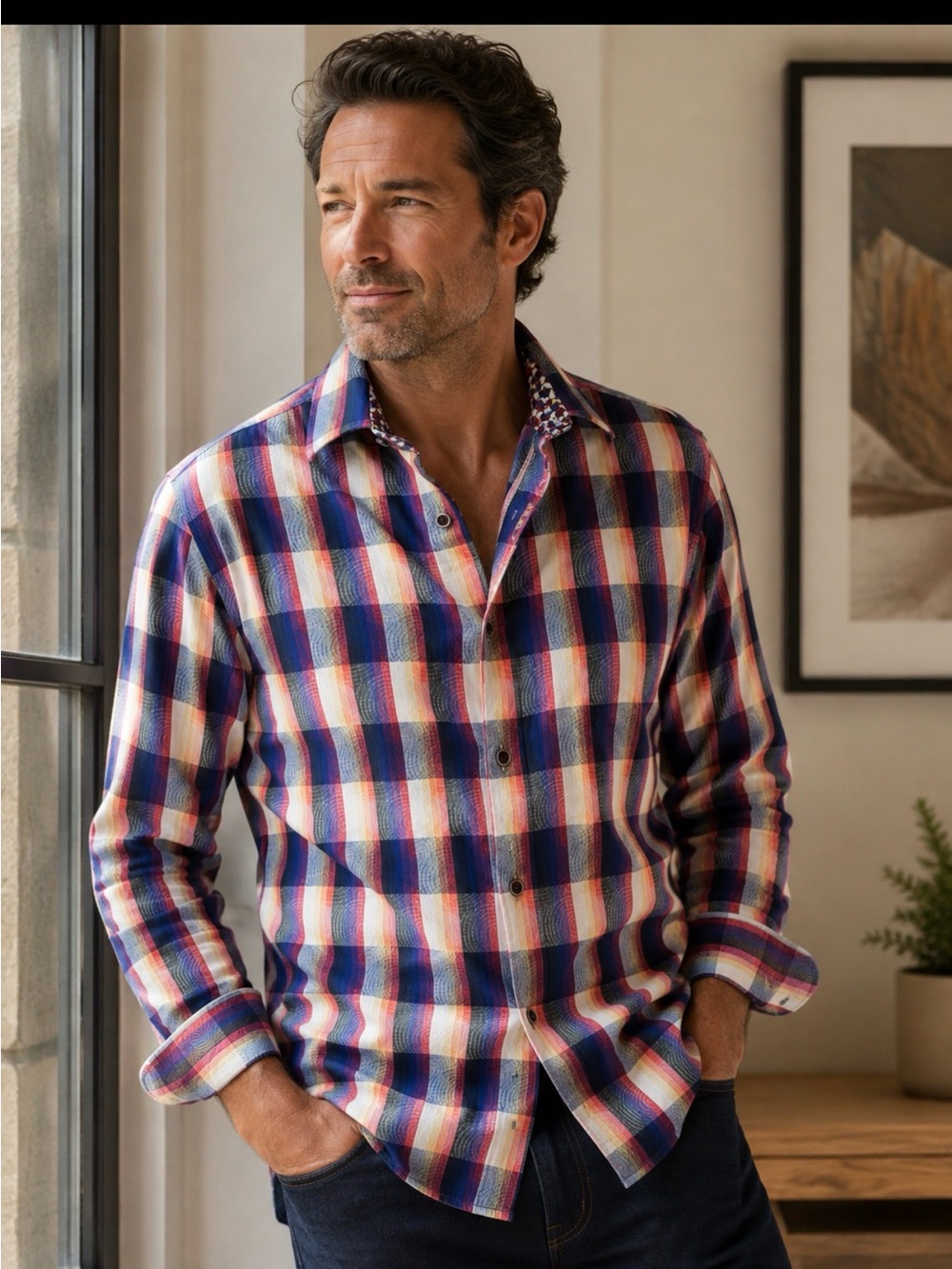 Robert Graham XL   Plaid Button-Up Shirt